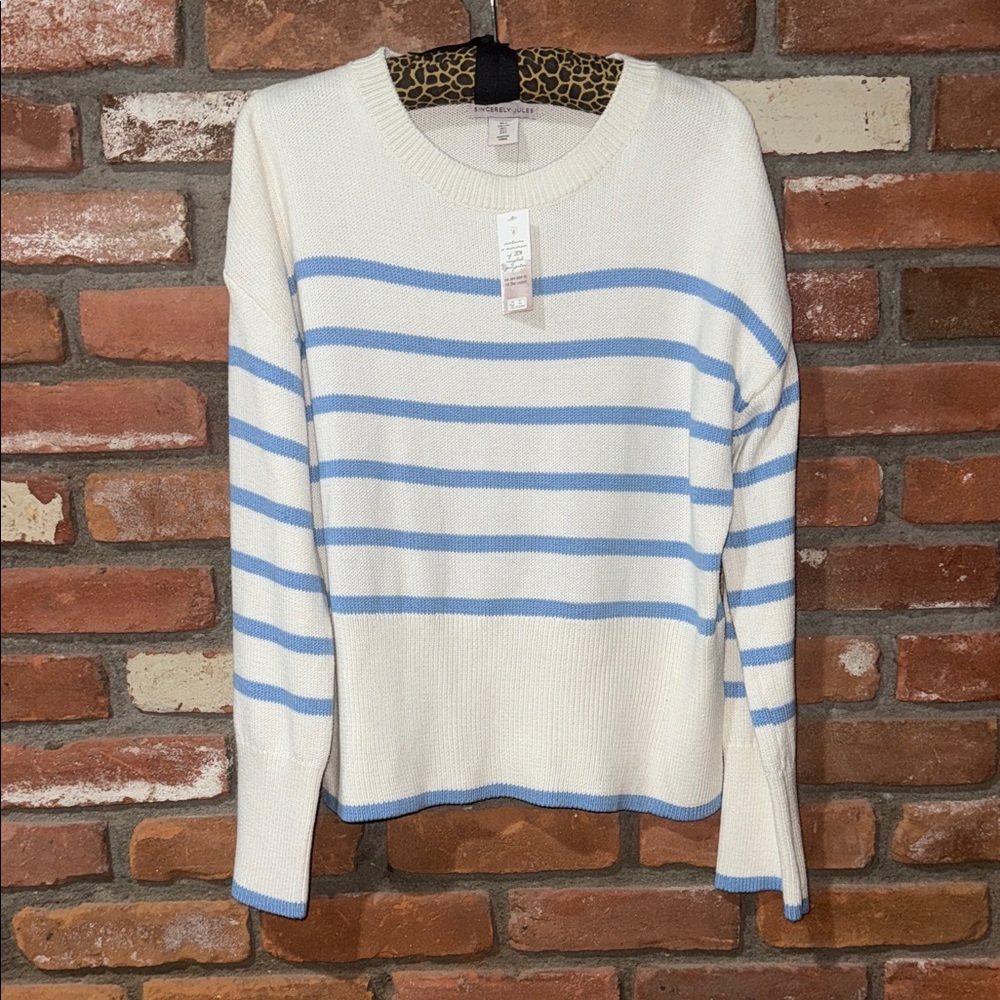 Sincerely Jules Blue and White Striped Sweater